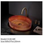 Round Crystal Clear Glass Basin Sink for Modern Hotel Bathroom Italy