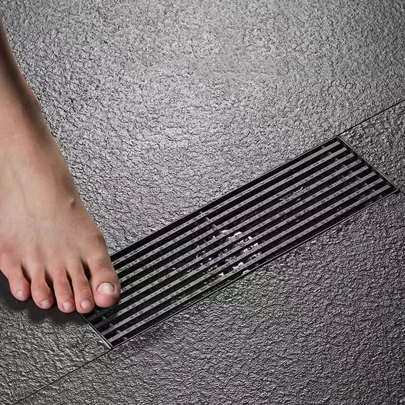 SUS304 Material Linear Strip Floor Drain Corrosion Resistance Linear Floor Drain