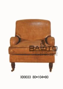 Quality classical antique single leather sofa/classic single leather sofa furniture wholesale