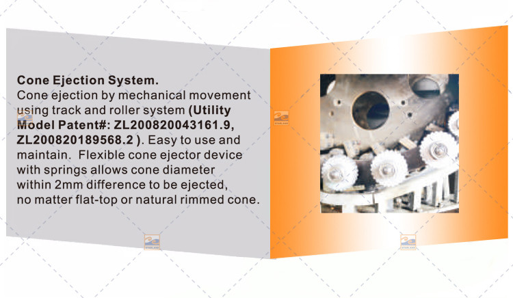 Tunnel Type Automatic Ice Cream Shop Equipment Ice Cream Cone Making Machine
