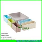 LDKZ-044 Fasion steel frame storage box pp strap woven storage basket for
