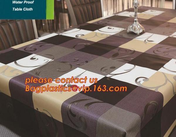 PVC European style square table cloth waterproof Oilproof non wash plastic pad