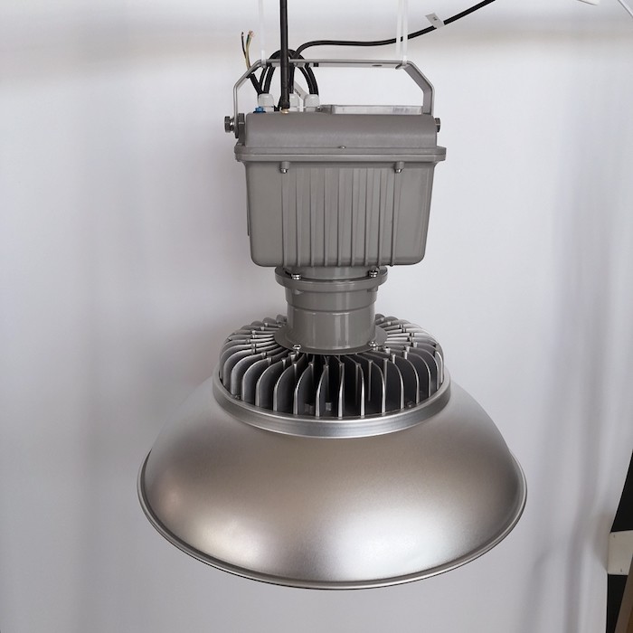 Integrated LED Light Fixture Hoist Lowering System for School