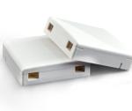 ISO FTTH Fiber Optic Termination Box Indoor Wall Mounted 2 Ports ABS