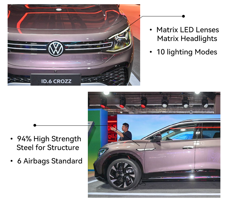 Fuel 100% Electric 7 Seat Electric Car VW ID6 CROZZ LITE PRO 2023 Road Legal Energy Vehicle
