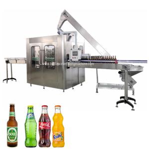 Quality Low Consumption 3000bph 75mm Diameter Glass Bottle Filling Line wholesale