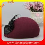Hot sale Fashion 100% Australia wool felt ladies beret hats ,Red beret hats with