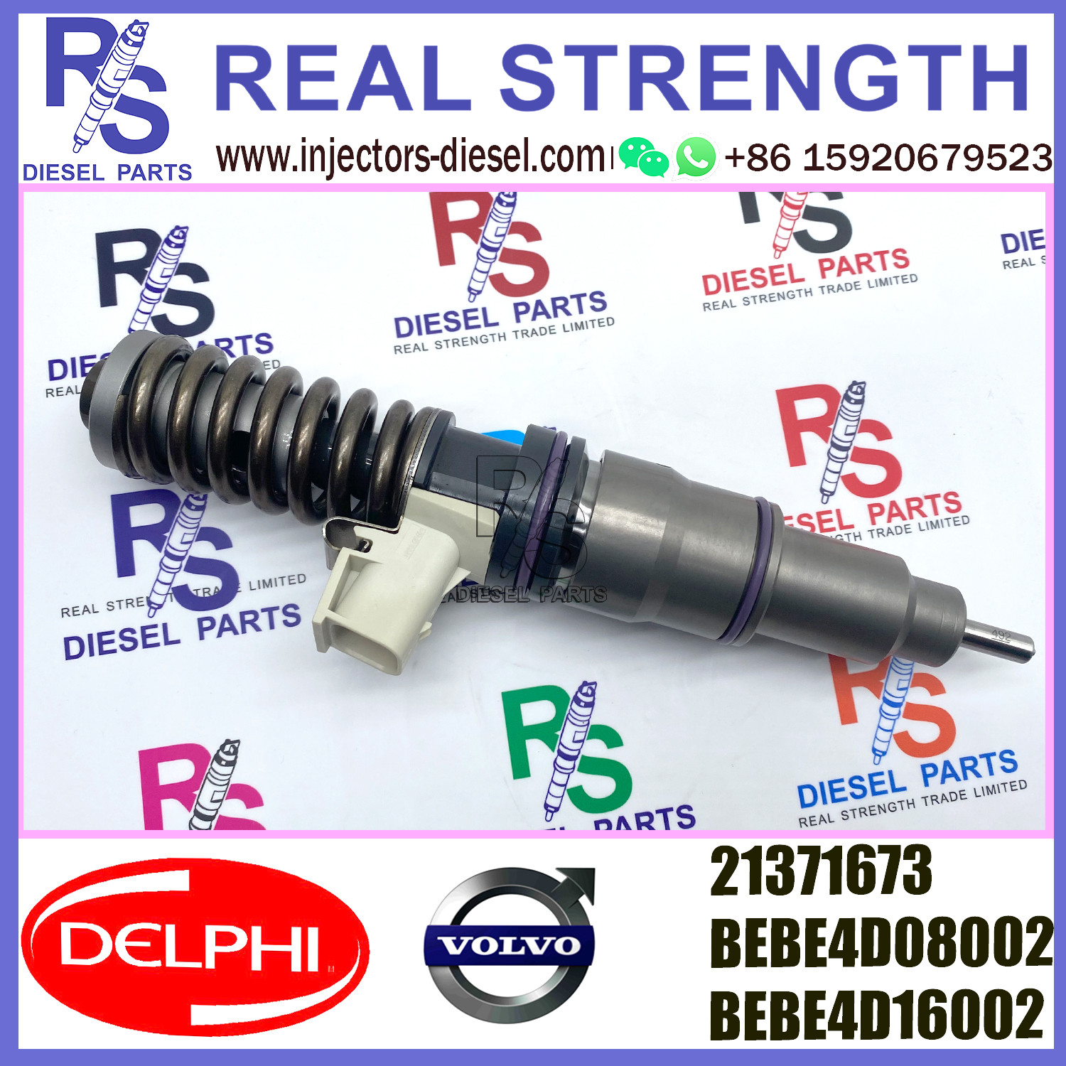 DELPHI 4pin injector 21371673 Diesel pump Injector V-O-L-V 21371673 BEBE4D08002 BEBE4D16002 for V-O-L-V MD13 HIGH POWER