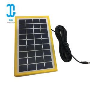 Quality 220ma Polysilicon Epoxy Solar Panel 3W 6V Tempered Glassyellow Frame wholesale