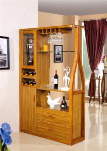Quality modern Zingana solid wood wine rack cabinet furniture wholesale