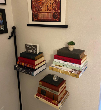 Detachable Metal Floating Bookshelf for Home Library Heavy Duty and Modern Design