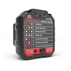 Quality HT105 GFCI RCD Plug Socket Tester Black Color For Home Renovation Socket Check wholesale