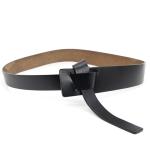 Wide To Narrow 2cm Women's Fashion Leather Belts Double Rectangular Hole Plain