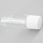 0.4oz/12ml Small Capacity Clear PET Plastic Bottle With White Screw Cap, Travel