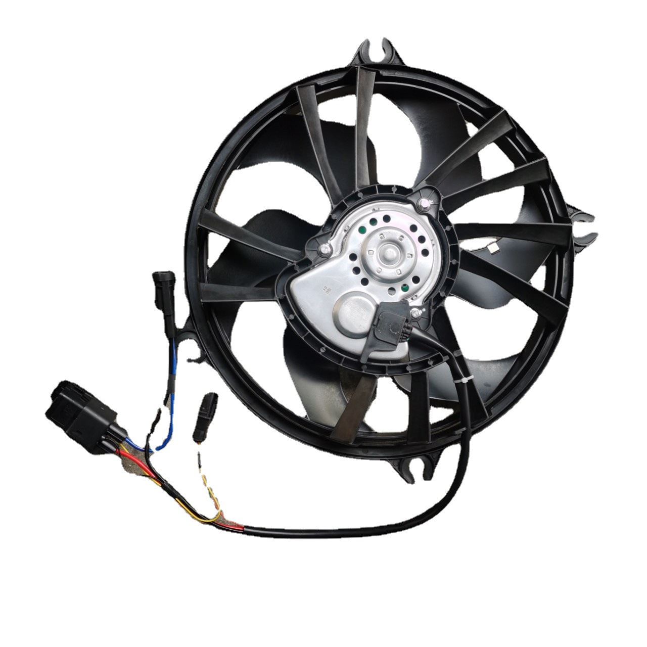 Universal 12 Inch Straight Blade Cooling Fan for Mazda Vehicles' Radiator in Black Plastic