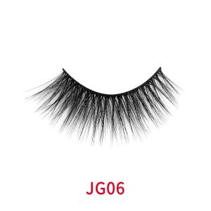 Quality Handmade Silk 3d Lashes , 25mm Silk False Eyelashes Natural Black wholesale