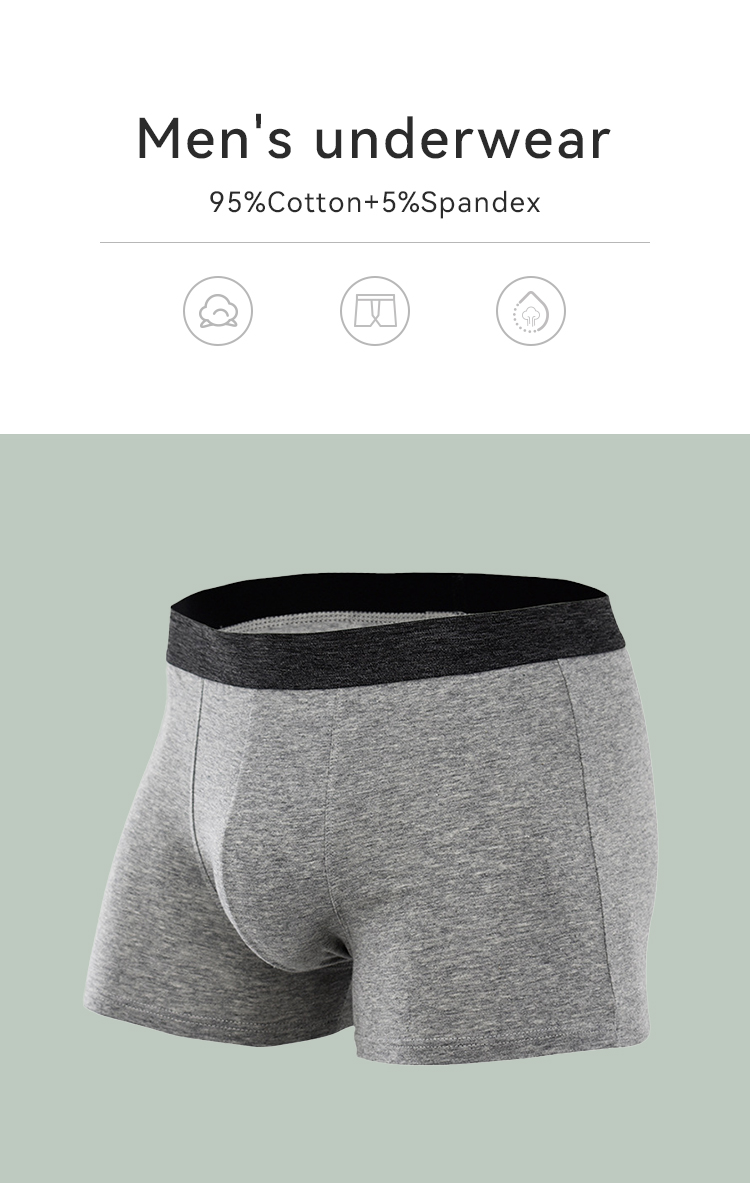 Knitted Men Boxer Shorts Breathable Soft Boxers Male Cotton Underwear