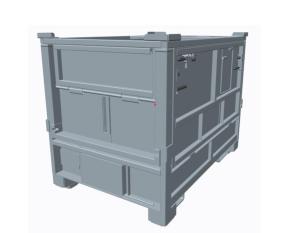 Quality Metal 500 Litre Ibc Containers / Galvanised Steel Warehouse Stacking Boxes wholesale