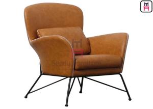 Quality High Back Metal Leg Armrests 0.55cbm Single Sofa Chair wholesale