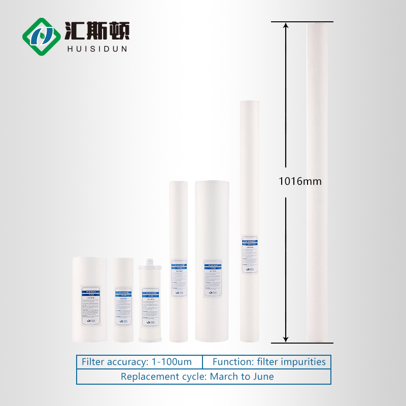 White Melt blown PP filter 5 micron 20 40 inch spun water sediment filter cartridge for RO systems