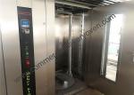 1600kg Bakery Rotary Diesel Oven , Double Trolley Commercial Rotary Oven