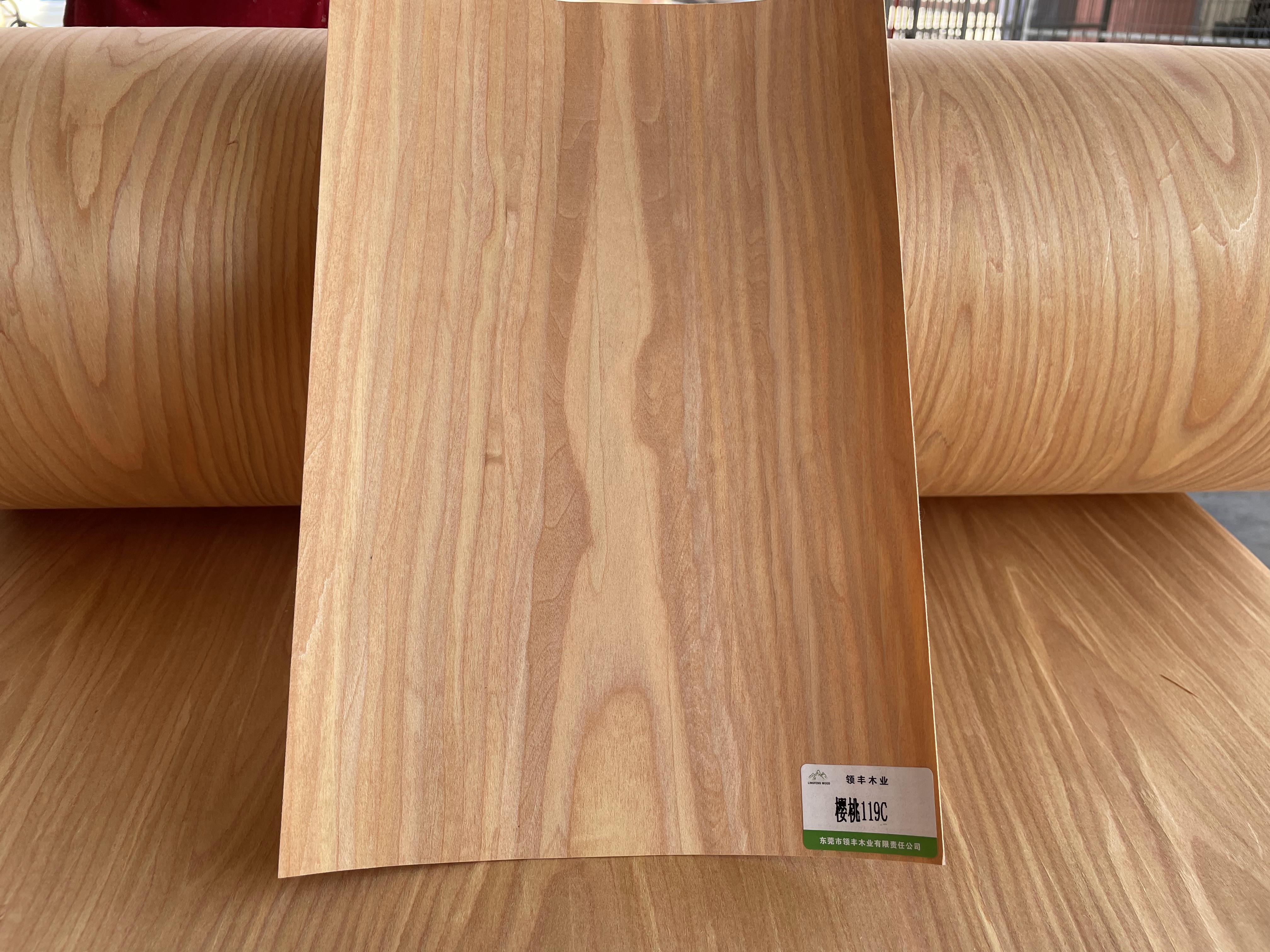 New Design Free Sample Engineered 2500*240mm Cherry Reconstituted Wood Veneer For Boat Decking Door