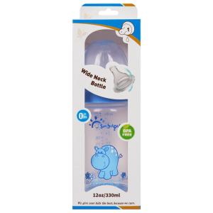 Quality Wide Neck 12oz 330ml Silicone PP Arc Baby Feeding Bottle wholesale