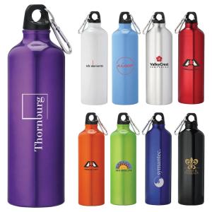 Quality 1000ml aluminum water bottle with carabiner/sports water bottle wholesale