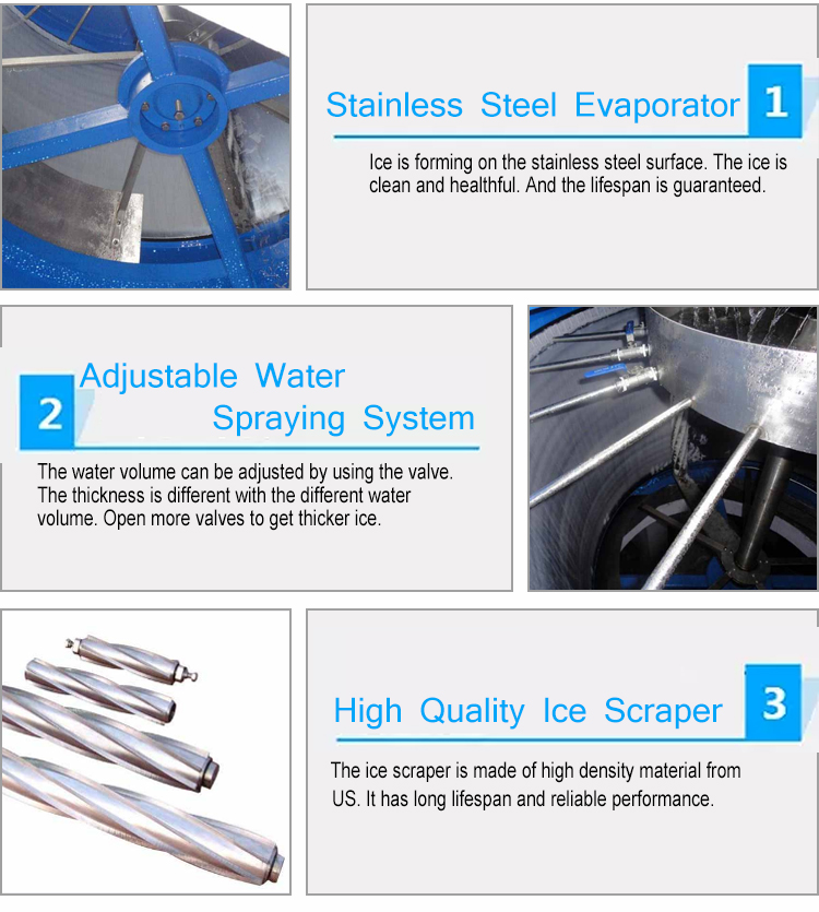 5 Tons Per Day Containerized Ice Flake Making Machine R507 Refrigerant