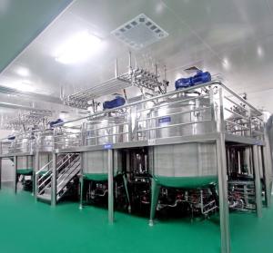 Quality 10000L Vacuum Liquid Detergent Mixing Tank With Homogenizer Option wholesale