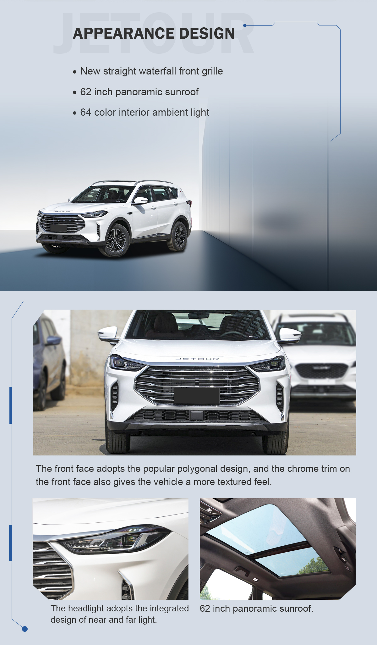 2024 Chery Jetour X70 Pro Plus SUV 1.5T Gasoline Turbo Car with Automatic Gear Box and Electric Driver's Seat Adjustment