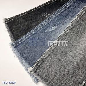 Quality Slubby Cotton Blue Denim Fabric Blue Jean Material 9.8 Oz wholesale