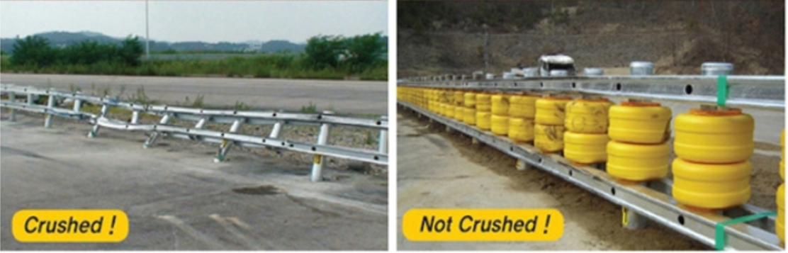 Road Safety Rotary Guardrail EVA/PU Foam Drum Barrel with ISO9001 2008 Certification