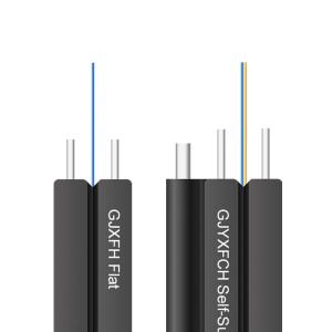 Quality GJXH GJXCH 1,2,4,6,8,12 Cores FTTH flat indoor/outdoor fiber optic cable Drop Cable wholesale