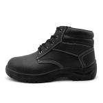 Middle Cut Cow Leather Safety Boots Black Safety Shoes S3 Standard
