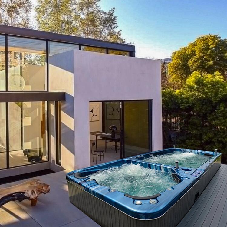 Outdoor Swimming Pool Cold Plunge Whirlpool Tubs Luxury Endless Swim Pool For Jacuzzi Air Massage Swim Pool For Garden