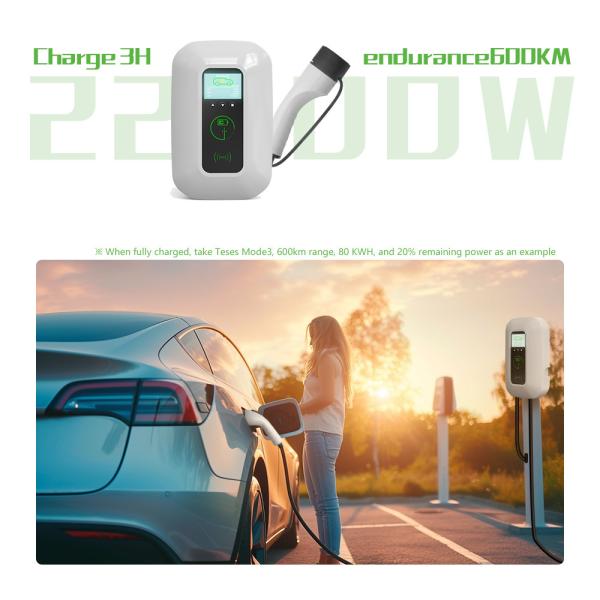 Ev Charger Type 2 32A 22KW Ev Charging Holder 3 Phase Wallbox Electric Car