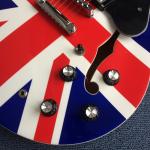 Hollow body Jazz electric guitar, British flag Rosewood Fingerboard electric