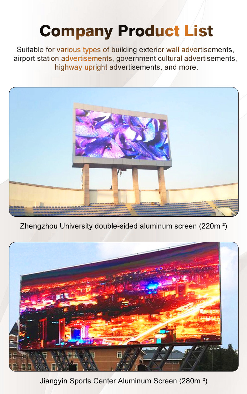 P3 P3.91 Giant Outdoor LED Video Wall Screen Panel P4 P5 P6 Fixed LED Billboard Display