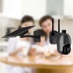 2MP Solar Powered CCTV Camera Wireless 8W Solar Panel Pan Tilt 360 View IP65