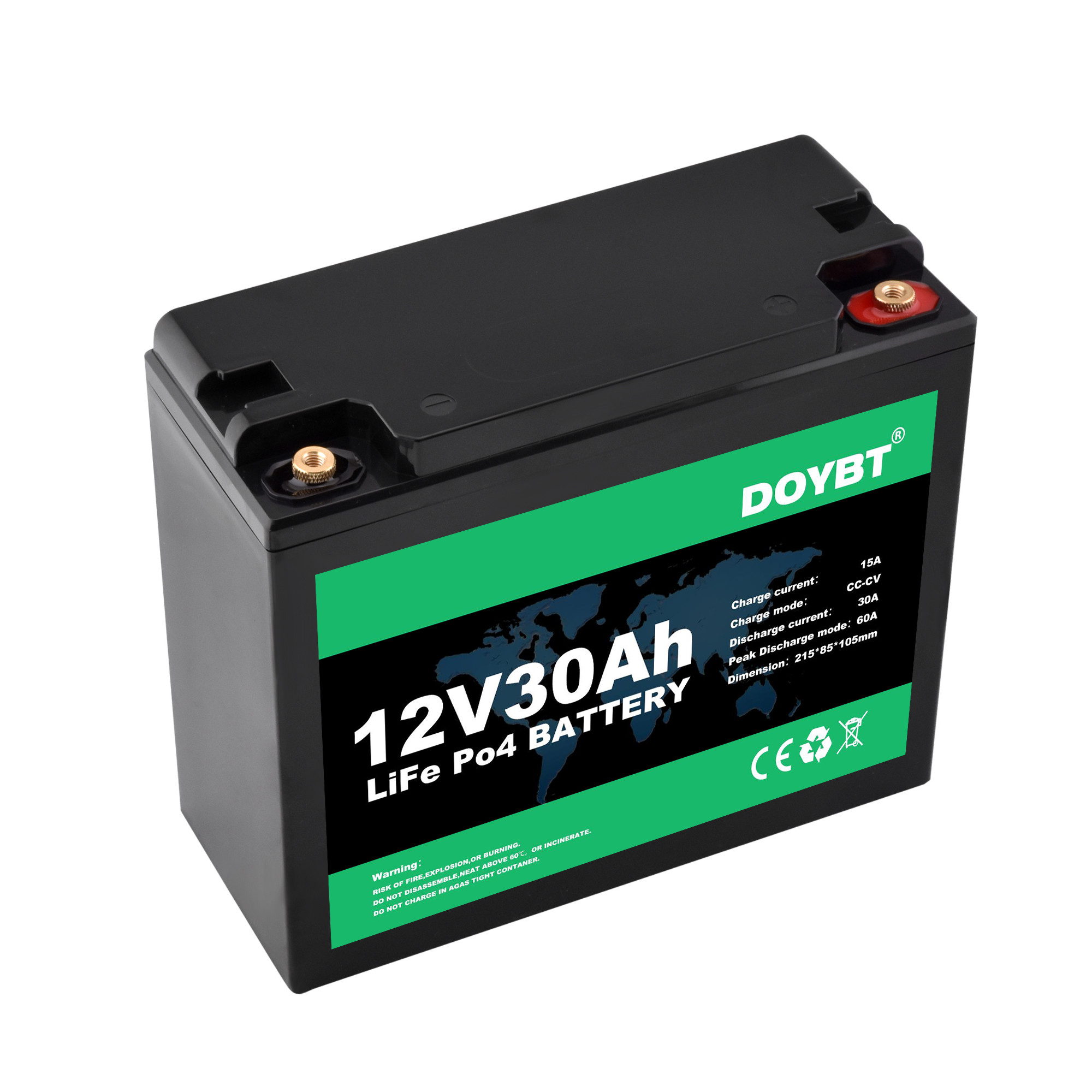 12V 30Ah LiFePO4 Battery Pack Rechargeable For Backup Power Supply