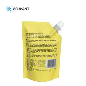 Quality Hair Shampoo VMPET 130mic Liquid Spout Bags Gravure Printing wholesale