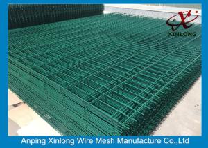 Quality Green Pvc Coated Double Wire Fence For High Security Area 50*200mm Aperture wholesale