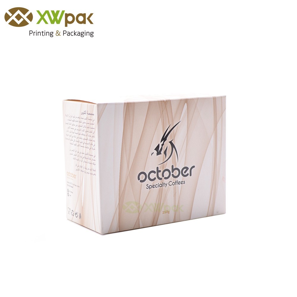 Coffee Filter Paper Packing Box Custom Logo Printed Outer Box Bottom Sealing 7mm
