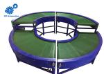PVC Belt 90 Degree Curve Conveyor , 90 Degree Turn Conveyor Green Color