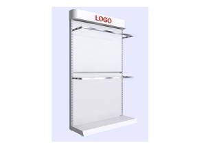 Quality Commercial Retail White Shelving Unit , Simple Style Wall Display Case For Supermarket wholesale