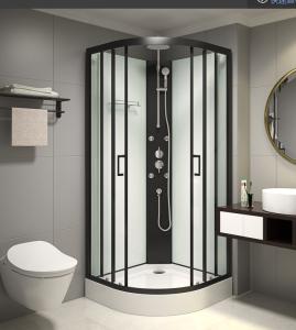 Quality 15.5cm Tray Quadrant Shower Cubicles Transparent Tempered Glass KPN2009007 wholesale