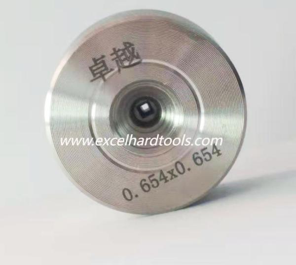 0.654mm square hole Polycrystalline Diamond wire drawing die for metal wire
