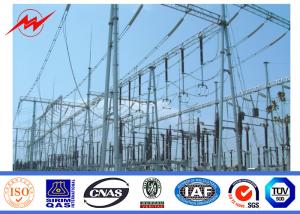 Quality Power Transmission 110kv 15m Steel Power Poles With Galvanizatiom wholesale