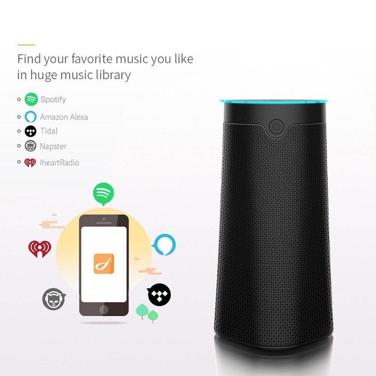 Home Theatre Home Smart Speaker , Wifi / Bluetooth Alexa Wifi Speaker